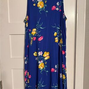 Old Navy Blue Floral Sleeveless Dress